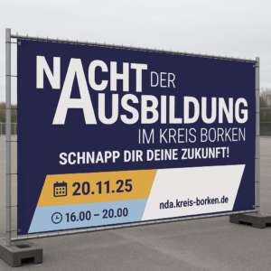 Bauzaunbanner mit eigenem Logo