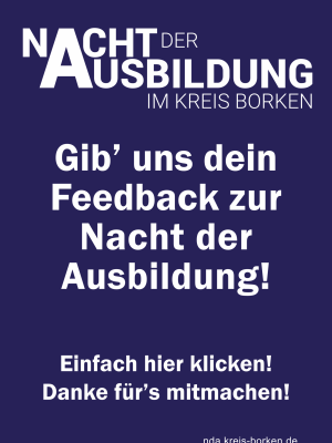 Gib uns Dein Feedback zur Nacht der Ausbildung!